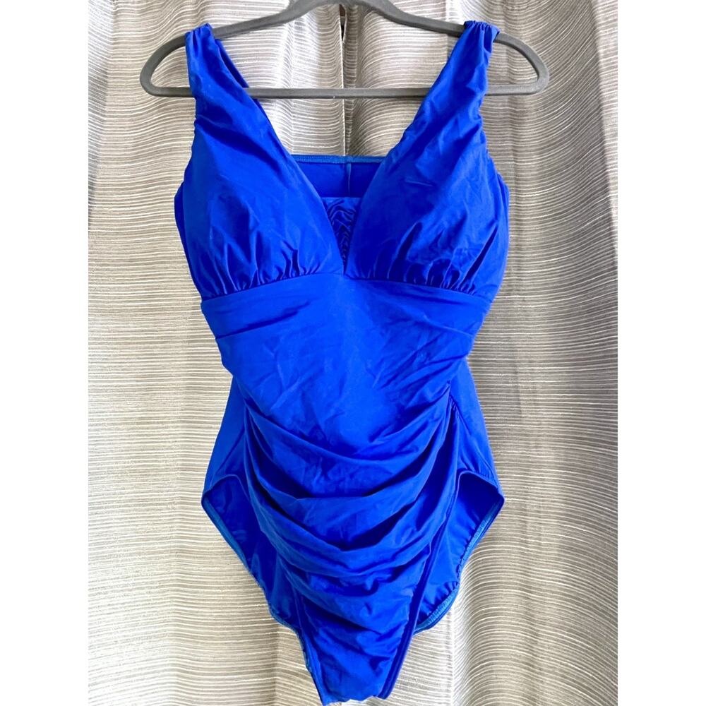 Lands’ End Women’s Royal Blue One-Piece Swimsuit Sz 14D